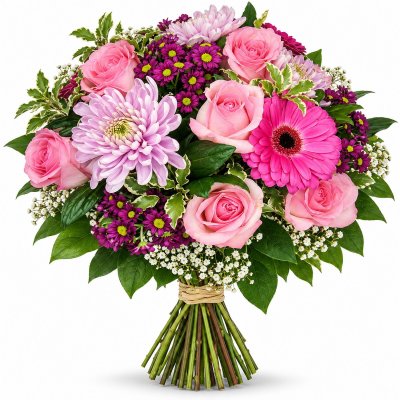 Rosen und Chrysanthemen