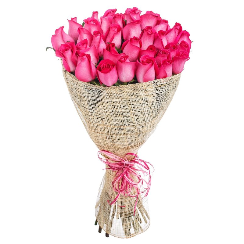 Strauß aus 35 rosa Rosen